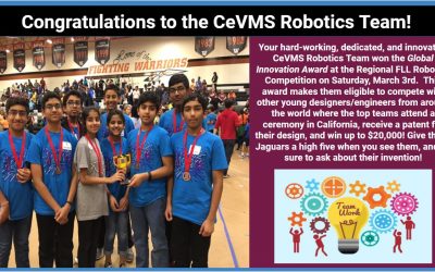 Congratulations to the CeVMS Robotics Team!